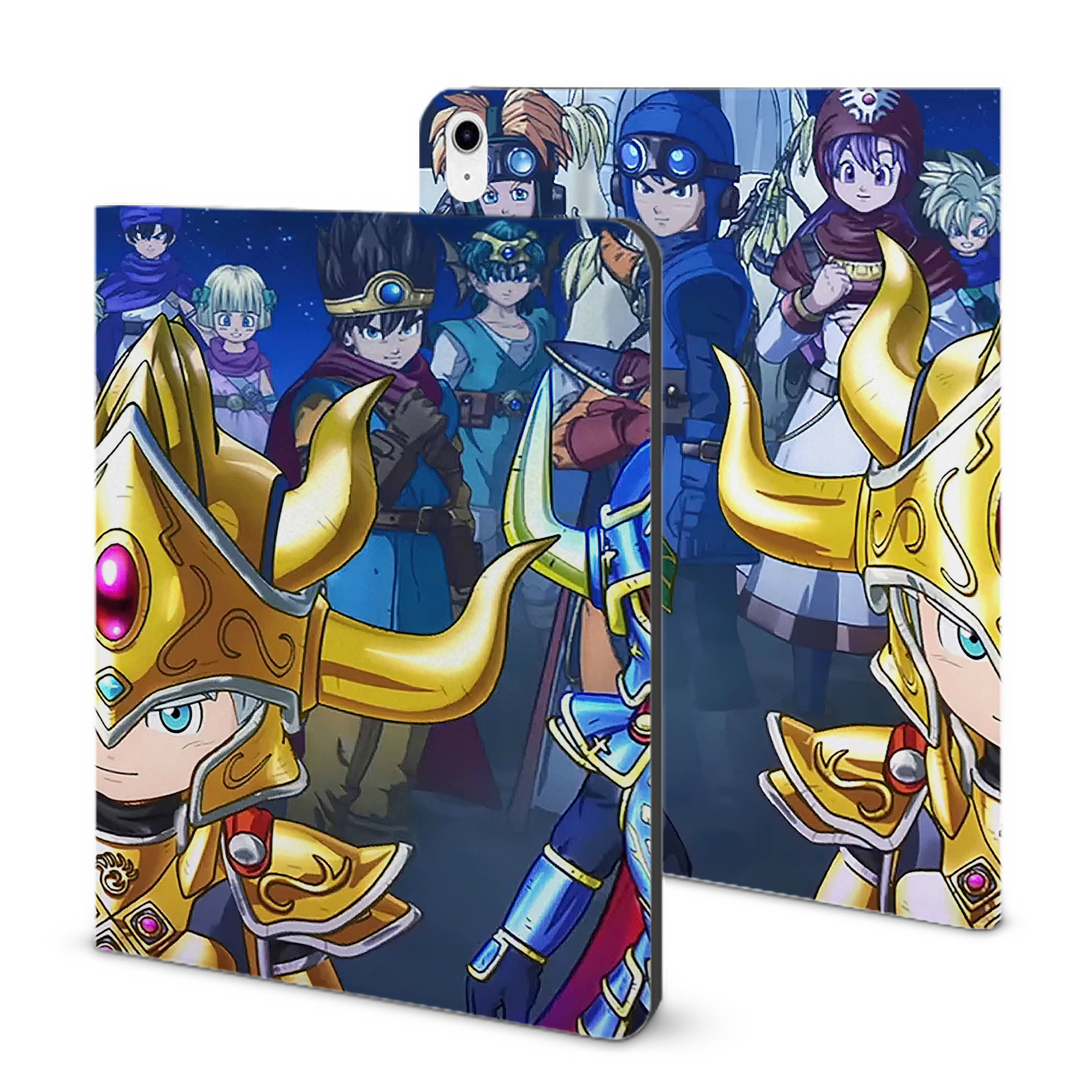 （画像用） ドラゴンクエスト Doragon Kuesuto Dragon Quest IPad ケース ブック型 PUレザー TPU 耐衝撃 軽量 薄型 ペン収納なし 全面保護 IPad 各モデル対応